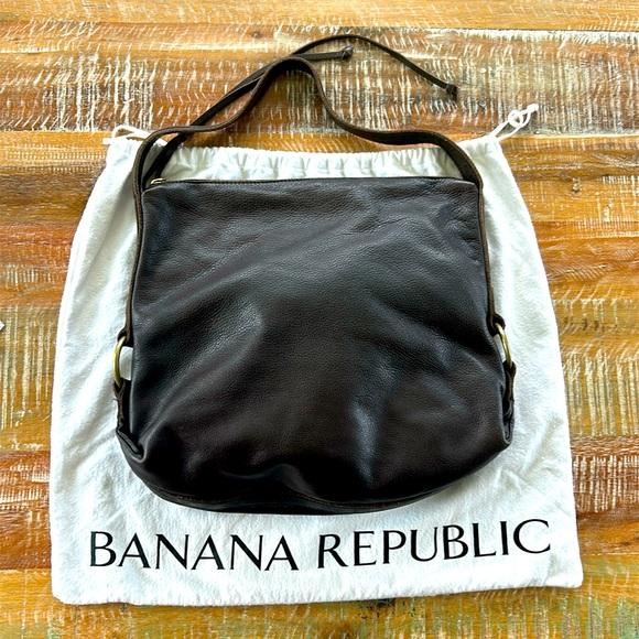 Vintage Banana Republic Genuine Leather Shoulder Bag - Picture 1 of 4